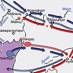 Первая антифранцузская коалиция 1792–1795 гг. Карта кампаний 1796 г. на Рейне